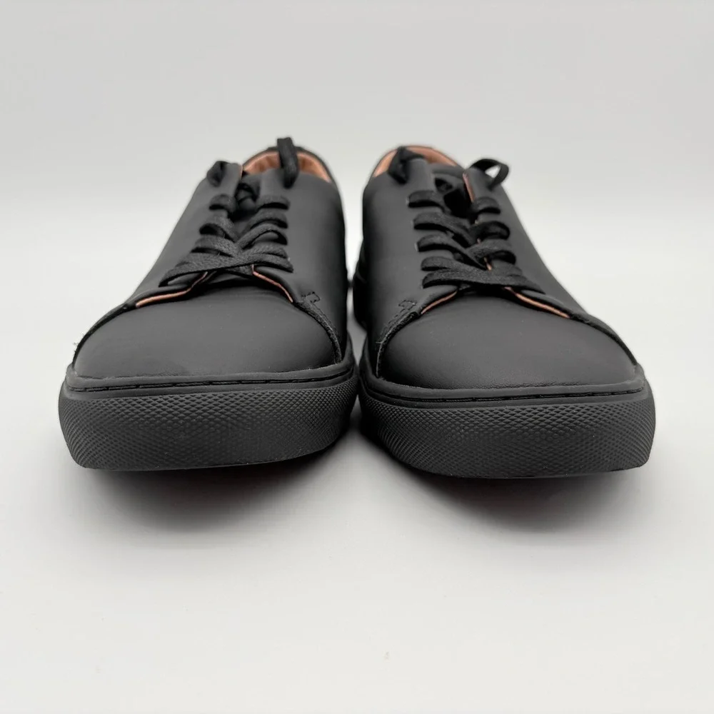 BYLT Lux Low Sneakers Mens Size 8.5 Black Leather Lace Up Shoes